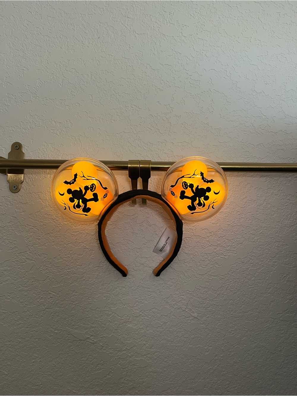 2021 Disney Parks Mickey Halloween Light Up Balloon Ears Headband RARE